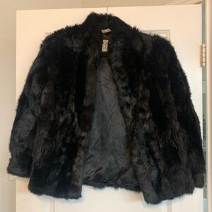 BB Dakota Black Faux Fur Jacket
